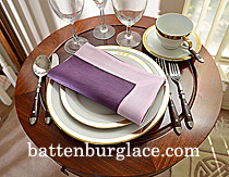 Multicolored Hemstitch Dinner Napkin. Imperial Purple & Pink